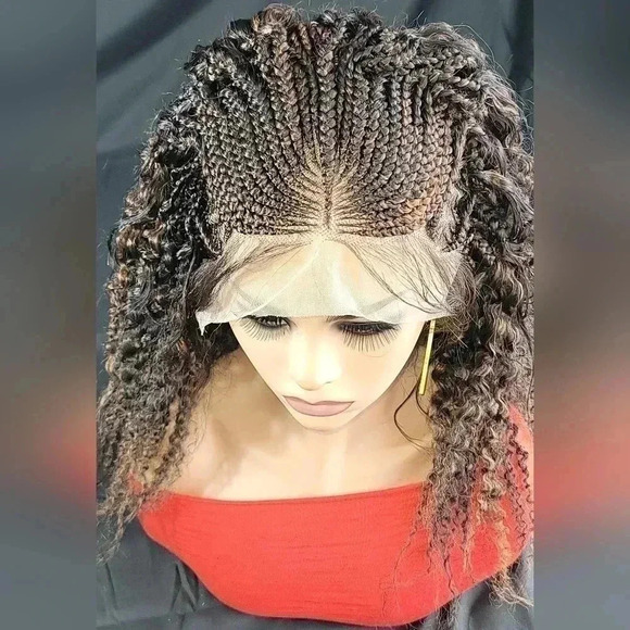 Braided wigs  100% handmade, short afro wig, stunning , colored wig, box… - Picture 13 of 17